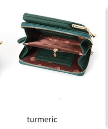 Dames Schoudertas Lychee Patroon - Kleine Crossbody Tas PU Leer GreenA