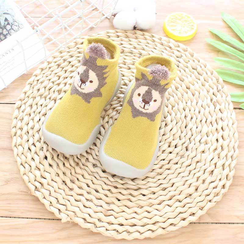 Kinder Antislip Vloersokken - Schattige Dieren Design - Baby Sokken Yellow