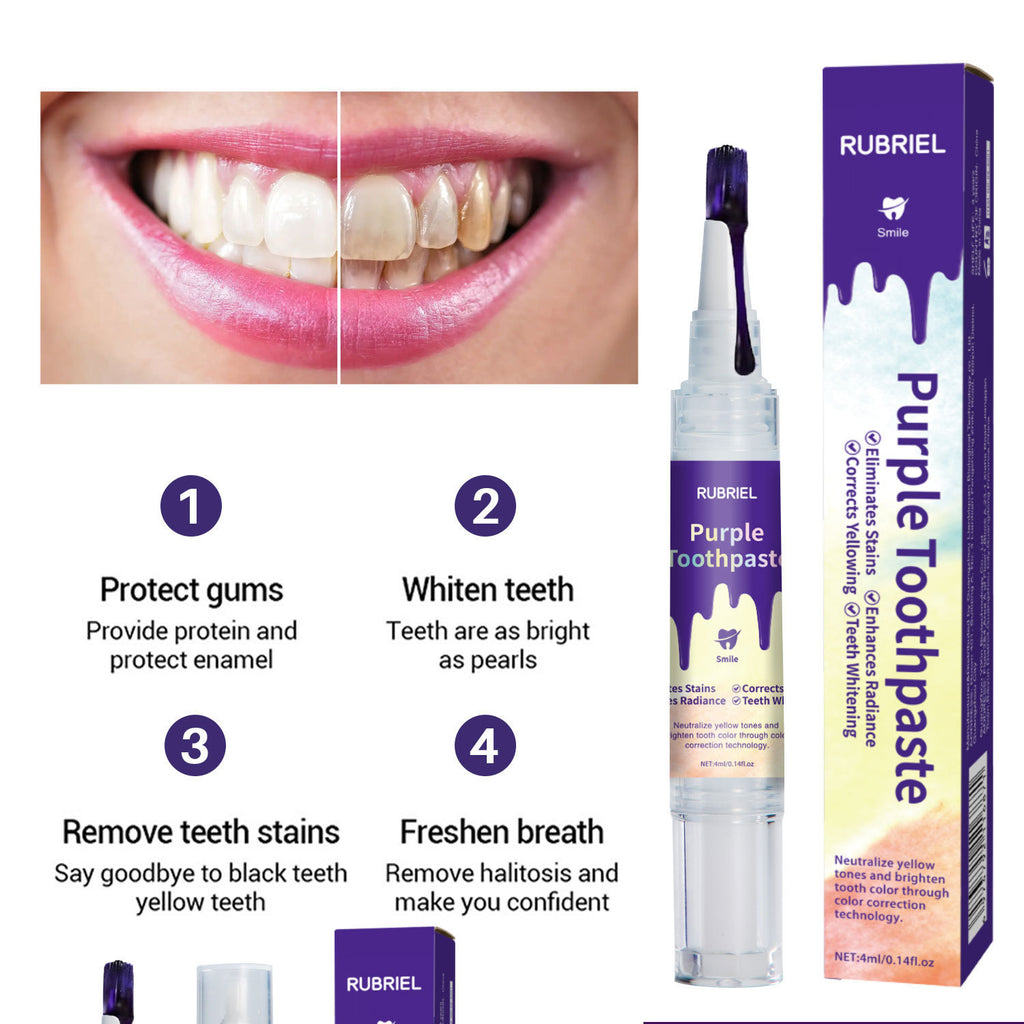 Paarse Tanden Bleken Pen - Teeth Whitening Pen voor Witte Tanden