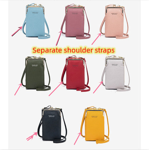 Dames Schoudertas Lychee Patroon - Kleine Crossbody Tas PU Leer Shoulder strap grey