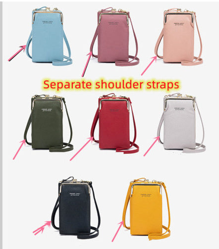 Dames Schoudertas Lychee Patroon - Kleine Crossbody Tas PU Leer Shoulder strap Black