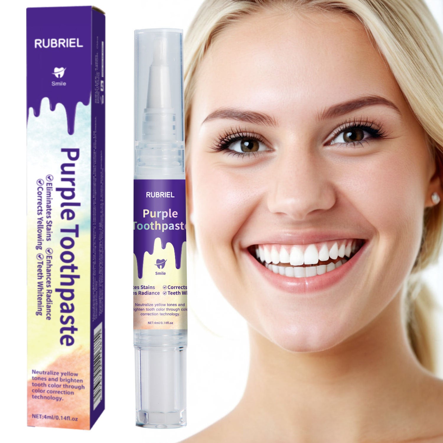 Paarse Tanden Bleken Pen - Teeth Whitening Pen voor Witte Tanden