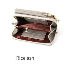 Dames Schoudertas Lychee Patroon - Kleine Crossbody Tas PU Leer GreyA