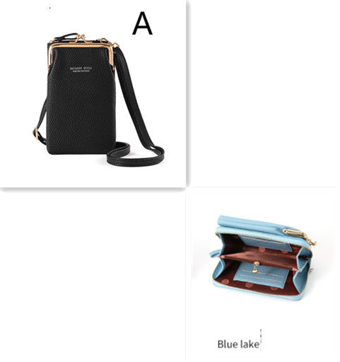 Dames Schoudertas Lychee Patroon - Kleine Crossbody Tas PU Leer Set2