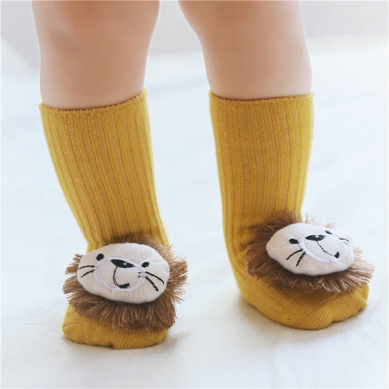 Baby Antislip Sokken - Schattige Strikjes Design - Vloersokken Lion