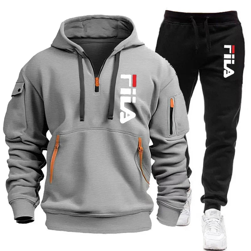 Heren Hoodie Set met Broek - Outdoor Sportkleding met Multi-Pocket 5