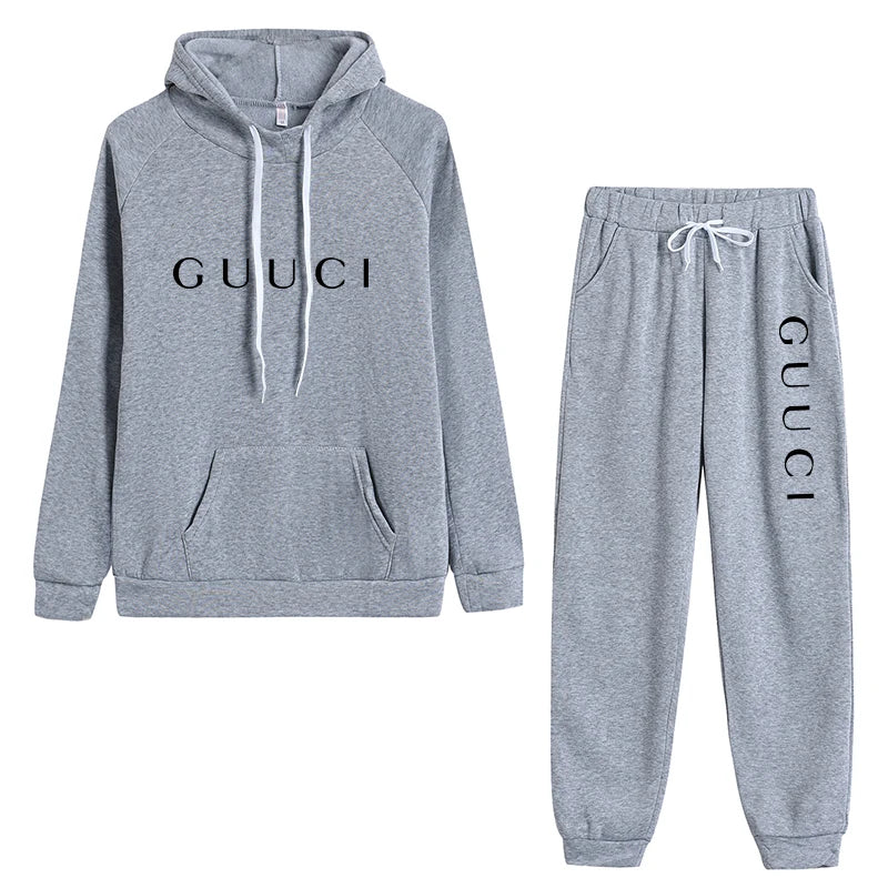 Dames Joggingset Herfst - Hoodie met Print & Sweatpants - Casual Loungewear
