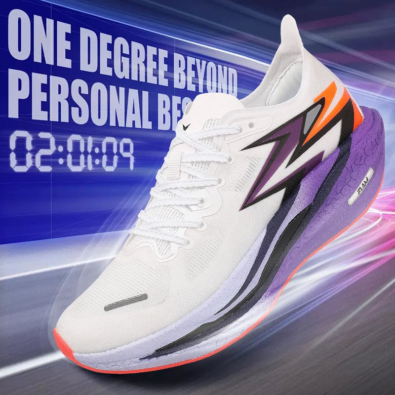 Men Sports Breathable Lightweight Running Shoes Speciality Carbon Board Marathon Men's Comfortable Athletic Nonskid Sneakers