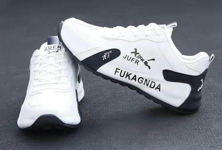 Heren Waterproof Sneakers PU Leer - Ademend Antislip Casual Sportschoenen