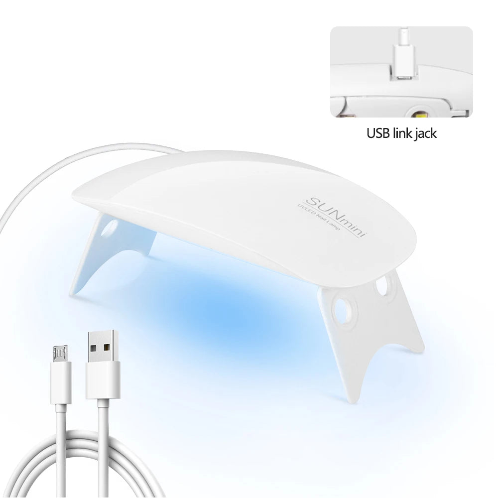 Opvouwbare Nagellamp 6W UV LED - Draagbare Gel Nagellak Droger White