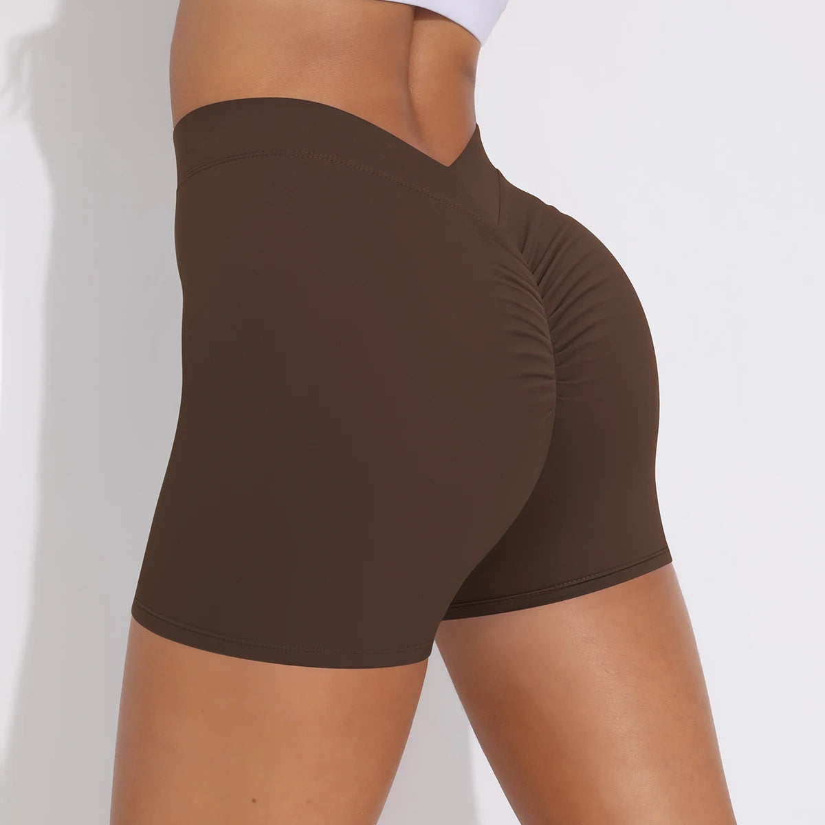 Women's Sexy Stretch Yoga Shorts With Hip Lifting And Abdominal Tightening Tight Fitness Wearing Running Pants Externally