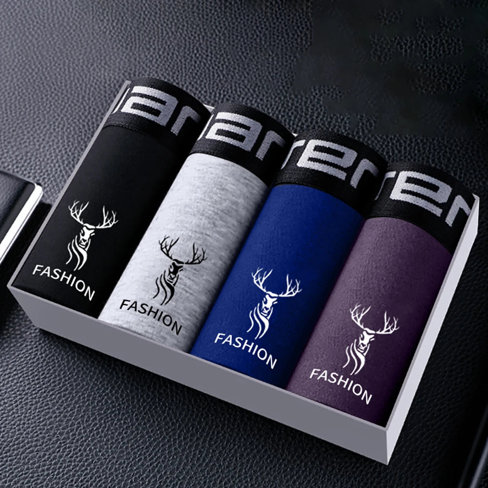 4/8PCS Men's Panties Pure Cotton Underwear Boxer Shorts Breathable Comfortable Plus Size Man Underpants Boxershorts Lot L-4XL 4PCS-4-56