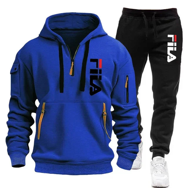 Heren Hoodie Set met Broek - Outdoor Sportkleding met Multi-Pocket 12