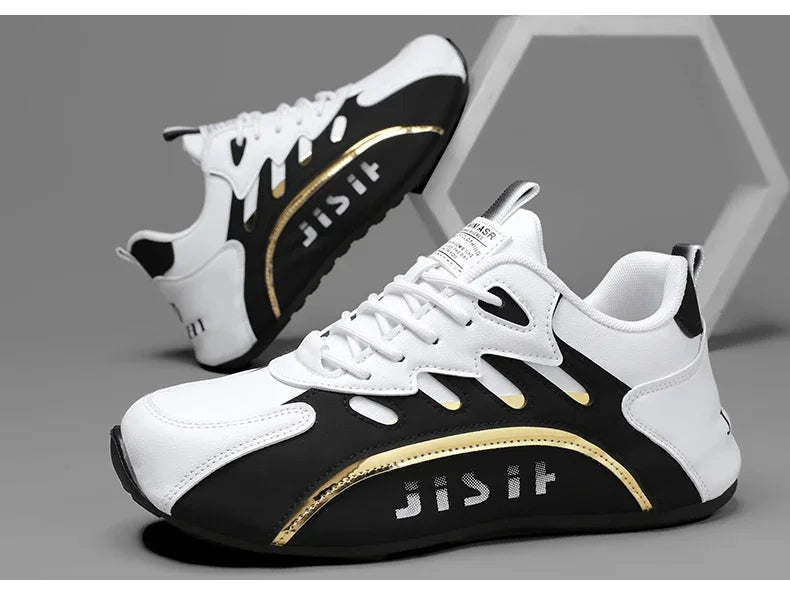 Luxury Men's Sneakers High Quality Leather Casual Shoes for Men Fashion All-match Sport Shoes Platform Comfor Men Running Shoes