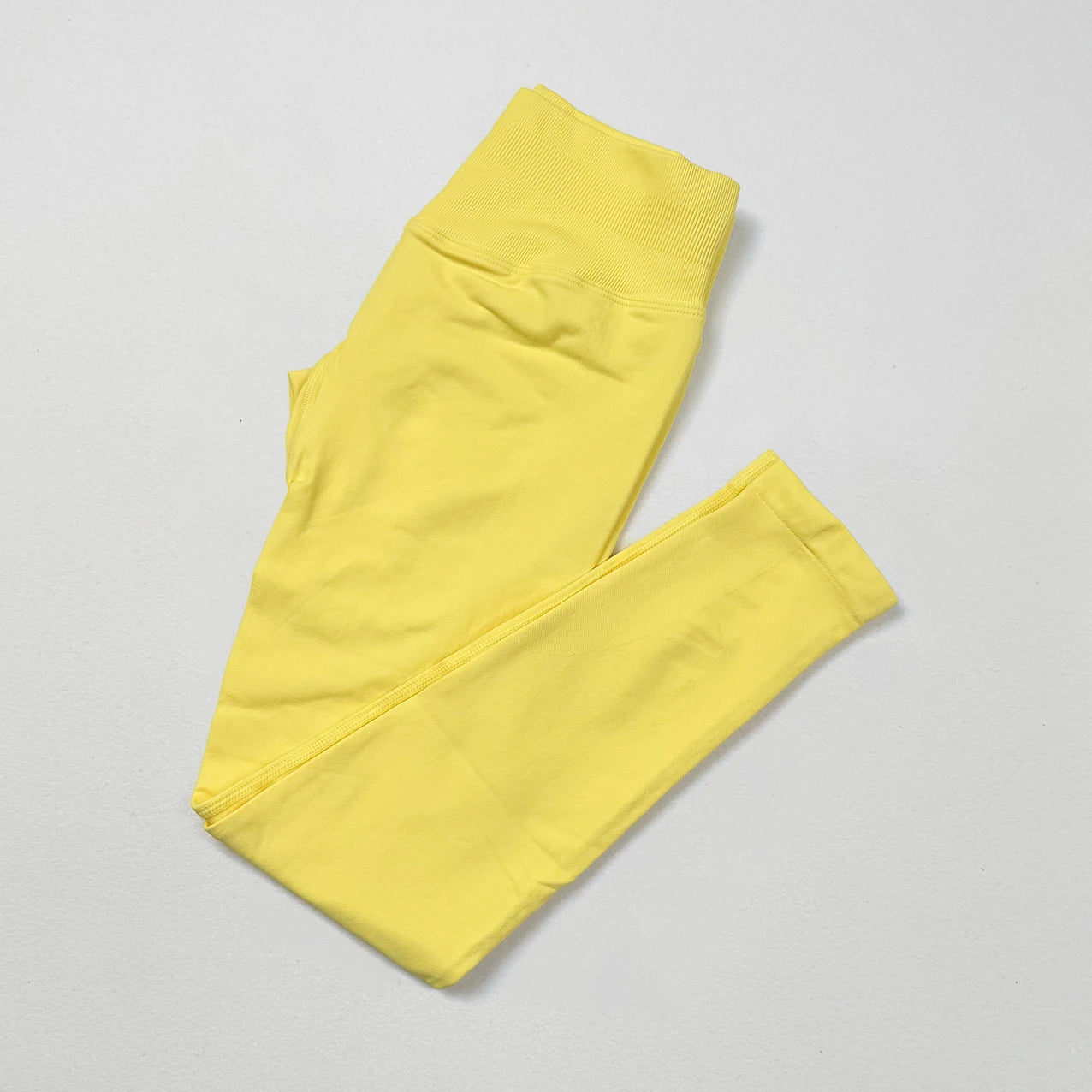 VEQKING Dames Yoga Legging - Scrunch Butt Naadloos - Hoge Taille Sportlegging Chicken Yellow