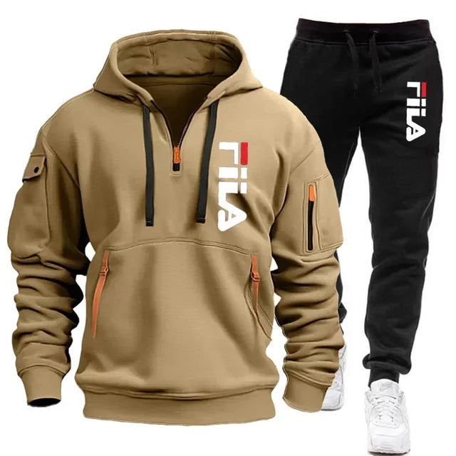 Heren Hoodie Set met Broek - Outdoor Sportkleding met Multi-Pocket 4