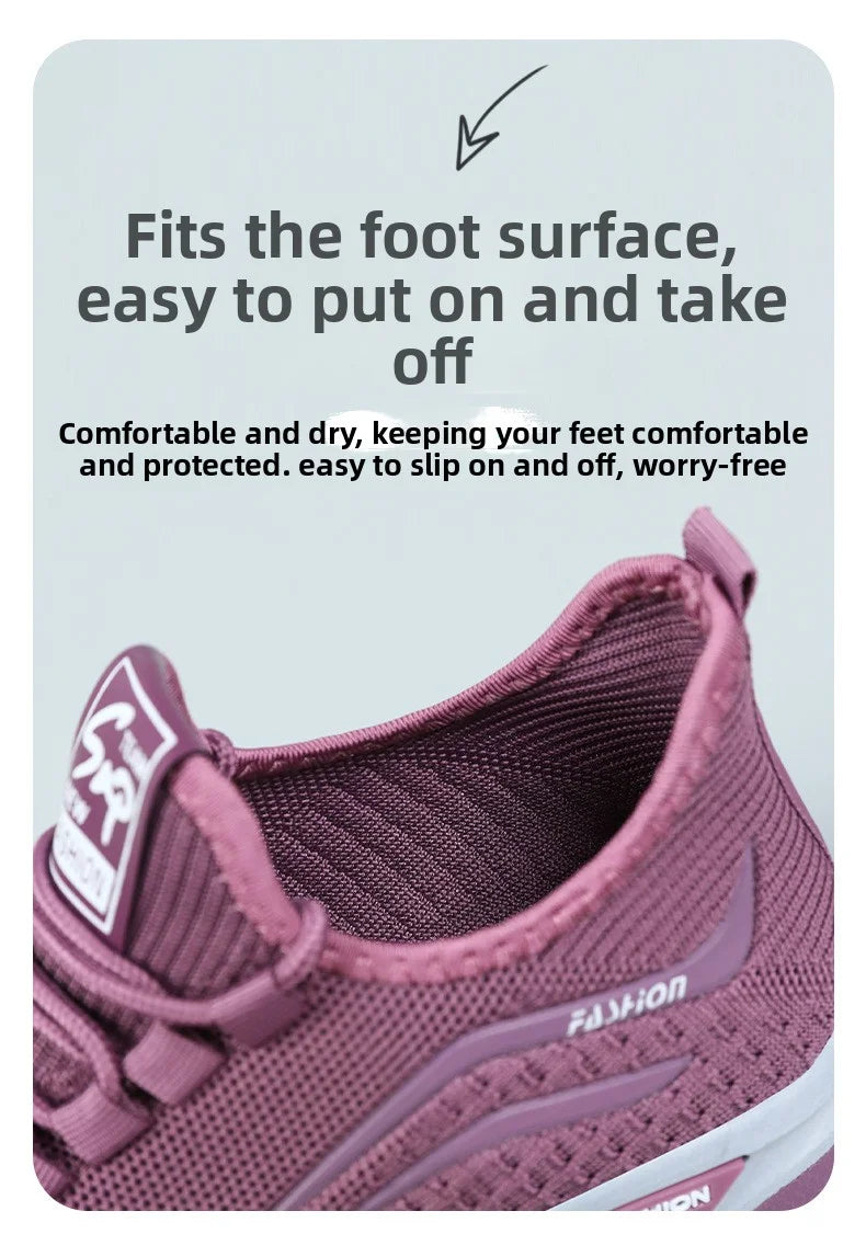 Autumn Women Casual Shoes Breathable Walking Mesh Lace Up Flat Shoes Sneakers Women Tenis Feminino Pink Zapatillas De Mujer