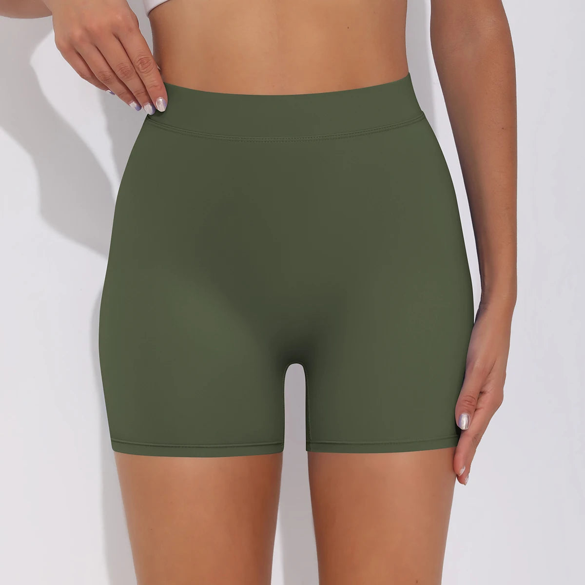 Women's Sexy Stretch Yoga Shorts With Hip Lifting And Abdominal Tightening Tight Fitness Wearing Running Pants Externally