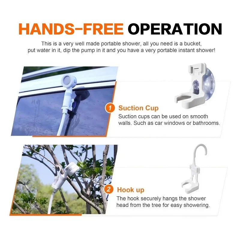 Draagbare Oplaadbare Buitendouche - Camping Douche Handheld voor Auto & Tuin