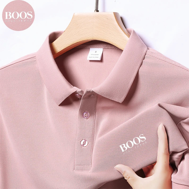 Embroidered LOGO New Summer Loose Large Size T-Shirt Men's Short Sleeve Top Business Casual Breathable Polo-shirt for Men