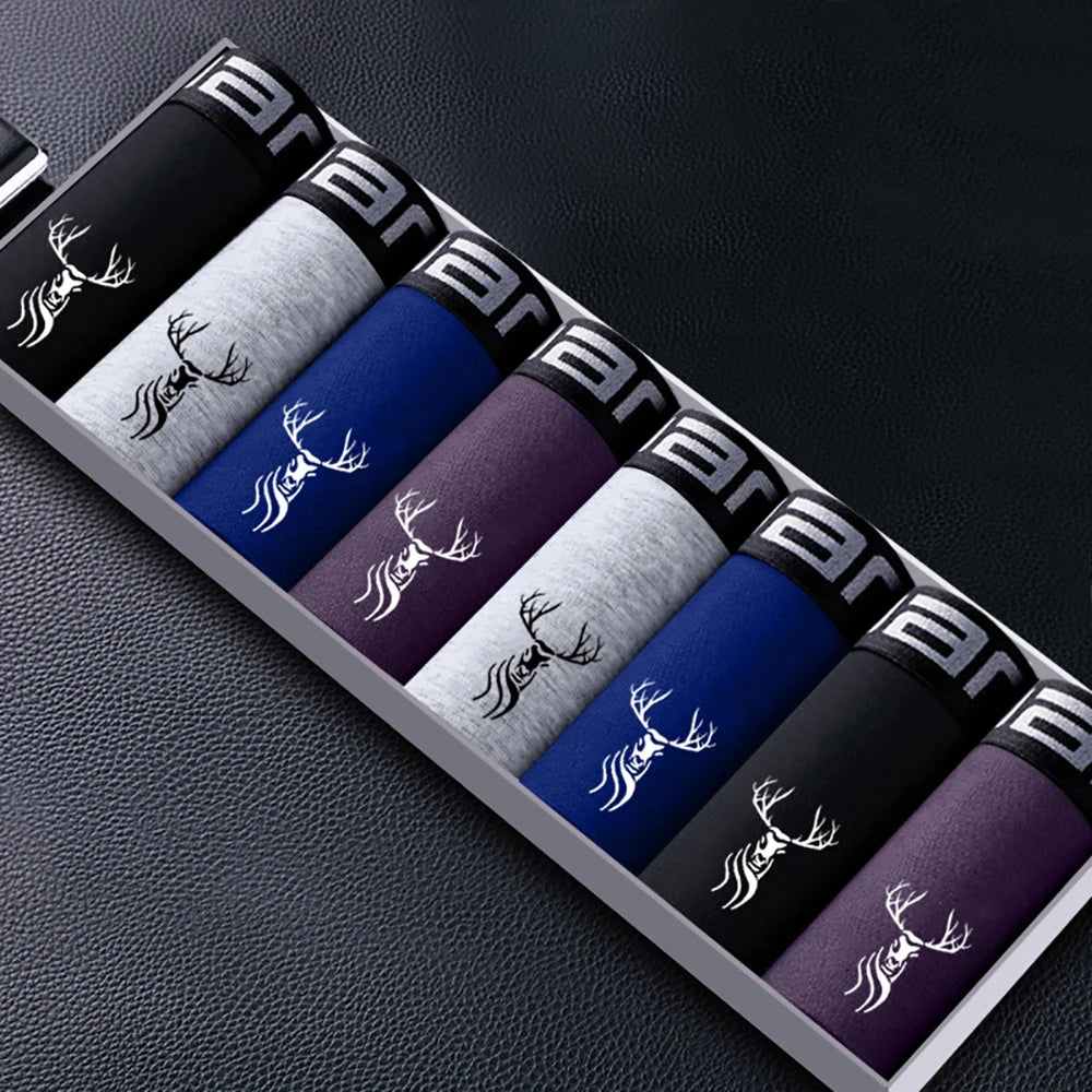 4/8PCS Men's Panties Pure Cotton Underwear Boxer Shorts Breathable Comfortable Plus Size Man Underpants Boxershorts Lot L-4XL 8PCS-4-56X2