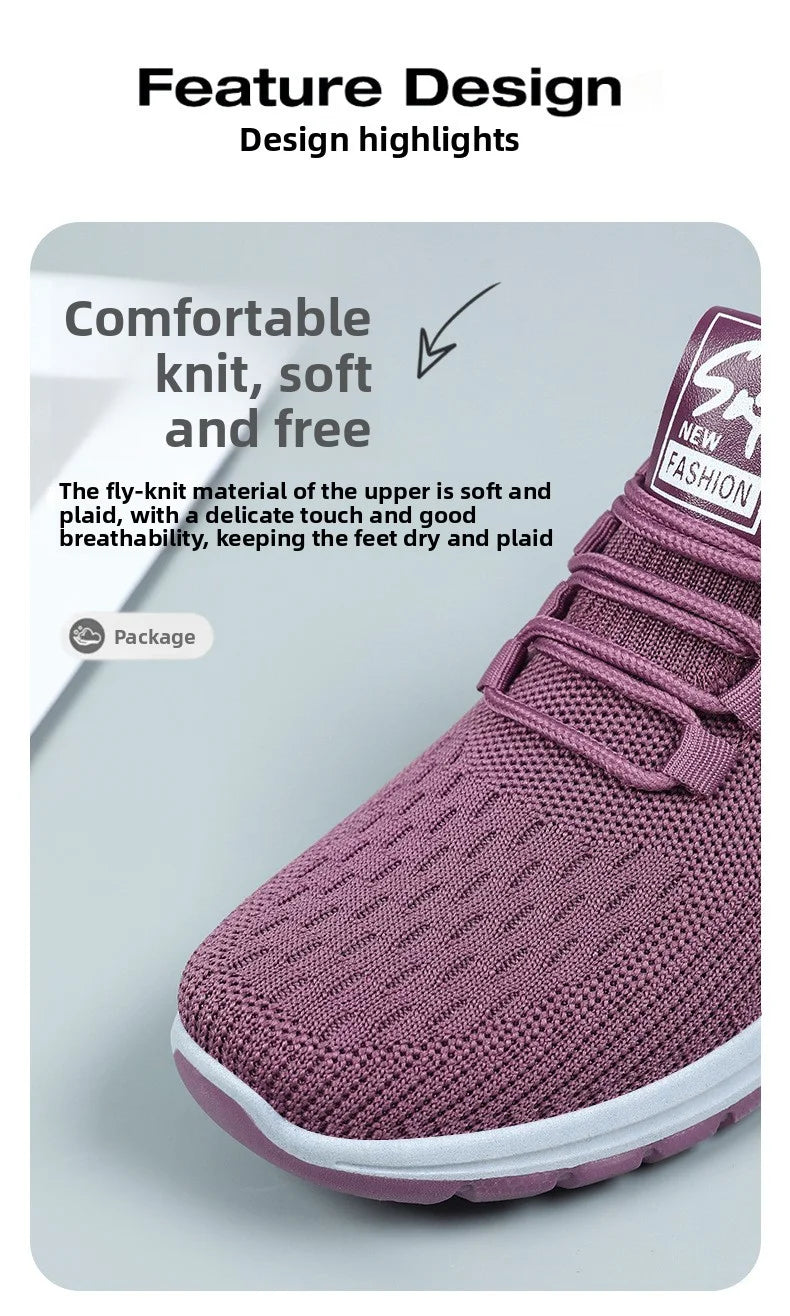 Autumn Women Casual Shoes Breathable Walking Mesh Lace Up Flat Shoes Sneakers Women Tenis Feminino Pink Zapatillas De Mujer