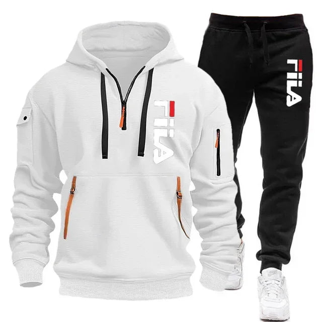 Heren Hoodie Set met Broek - Outdoor Sportkleding met Multi-Pocket 10