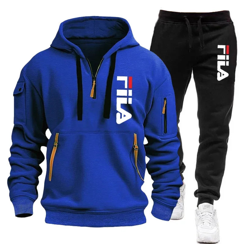 Heren Hoodie Set met Broek - Outdoor Sportkleding met Multi-Pocket 11