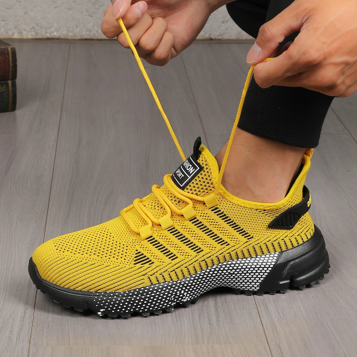 Running Shoes for Men, New Leather Casual Mesh Breathable Sports Shoes for Men for All Seasons