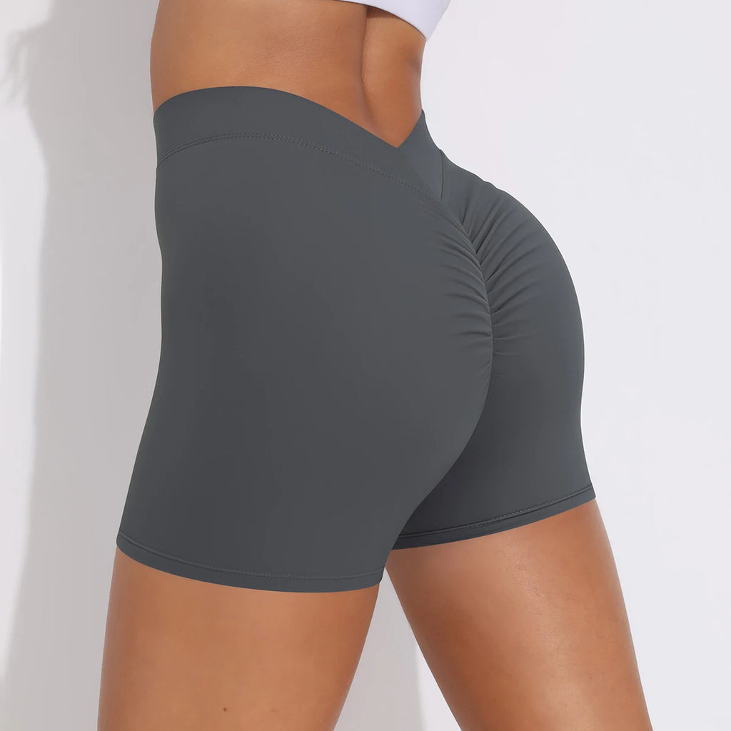 Women's Sexy Stretch Yoga Shorts With Hip Lifting And Abdominal Tightening Tight Fitness Wearing Running Pants Externally