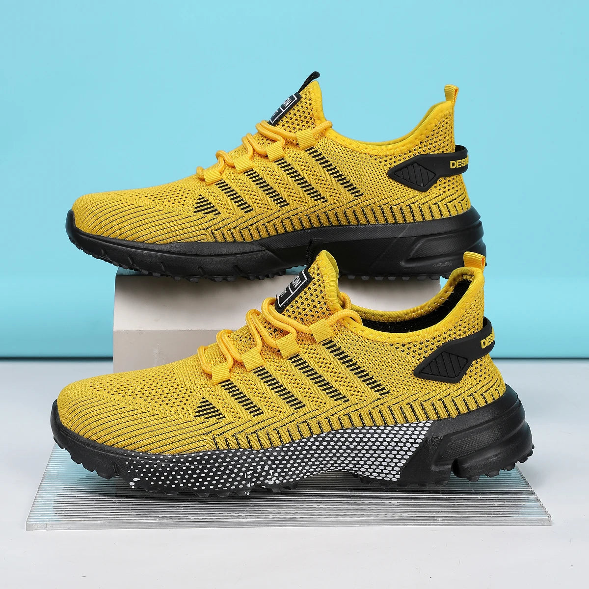 Running Shoes for Men, New Leather Casual Mesh Breathable Sports Shoes for Men for All Seasons