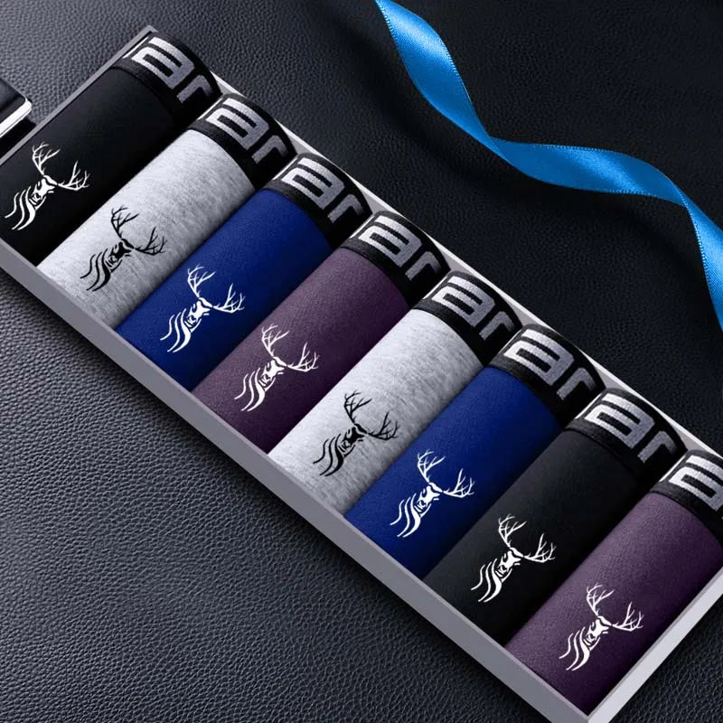 4/8PCS Men's Panties Pure Cotton Underwear Boxer Shorts Breathable Comfortable Plus Size Man Underpants Boxershorts Lot L-4XL