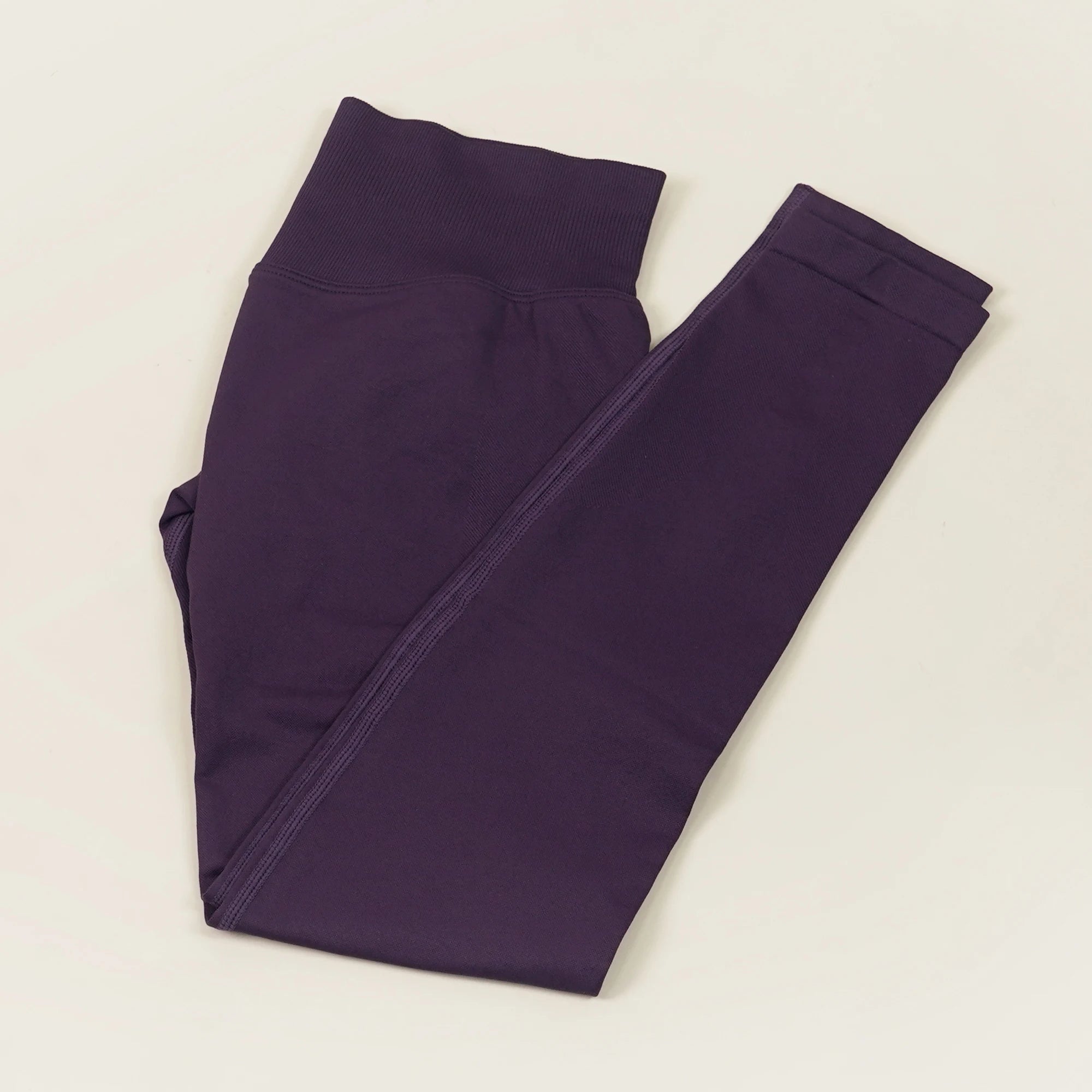 VEQKING Dames Yoga Legging - Scrunch Butt Naadloos - Hoge Taille Sportlegging Grape Purple