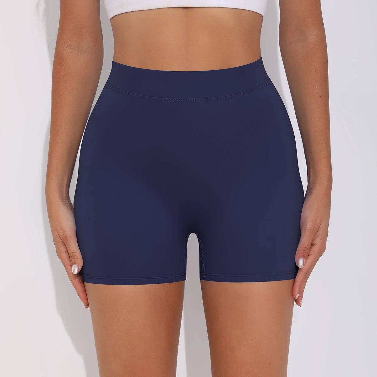 Women's Sexy Stretch Yoga Shorts With Hip Lifting And Abdominal Tightening Tight Fitness Wearing Running Pants Externally