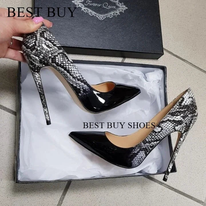 Sexy Style Burgundy Patent Leather Shallow Pumps Stilettos High Heel Women Shoes Slip-On Pointed Toe 2024 Zapatos Para Mujere high heel 12cm