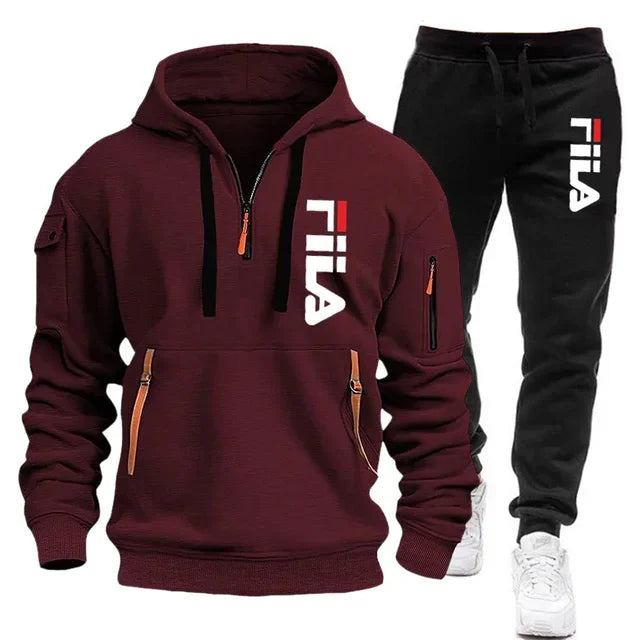 Heren Hoodie Set met Broek - Outdoor Sportkleding met Multi-Pocket 14