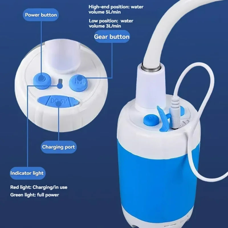 Draagbare Oplaadbare Buitendouche - Camping Douche Handheld voor Auto & Tuin