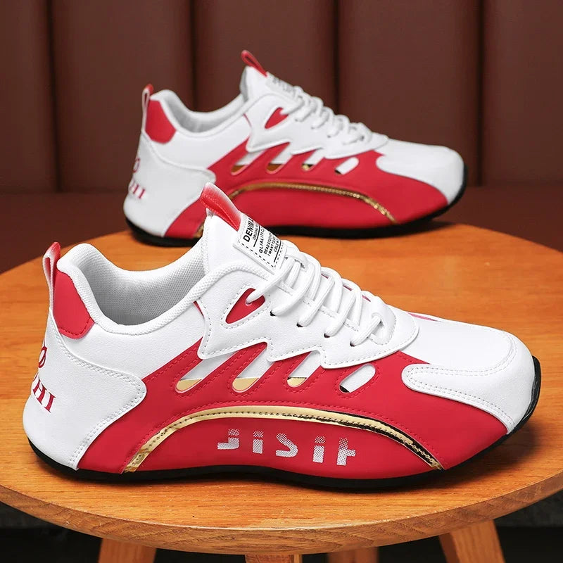 Luxury Men's Sneakers High Quality Leather Casual Shoes for Men Fashion All-match Sport Shoes Platform Comfor Men Running Shoes