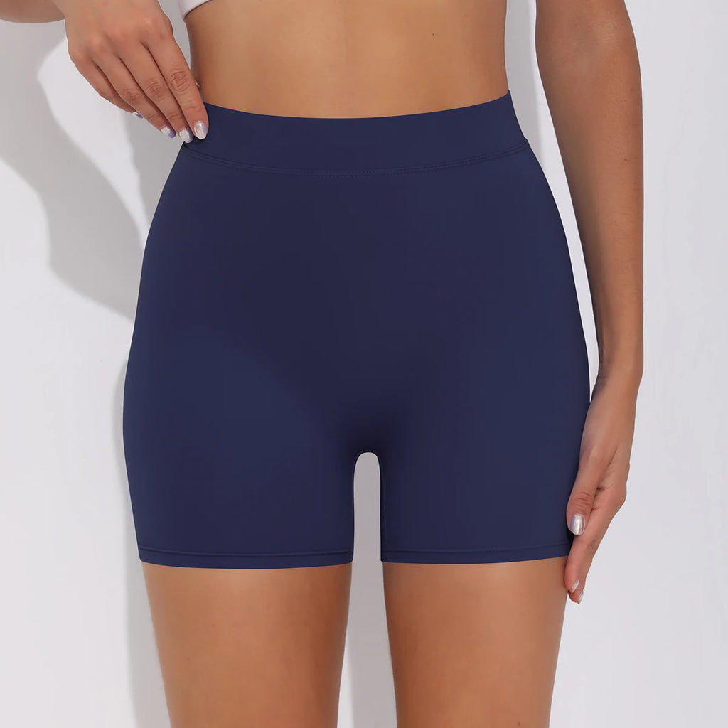 Women's Sexy Stretch Yoga Shorts With Hip Lifting And Abdominal Tightening Tight Fitness Wearing Running Pants Externally