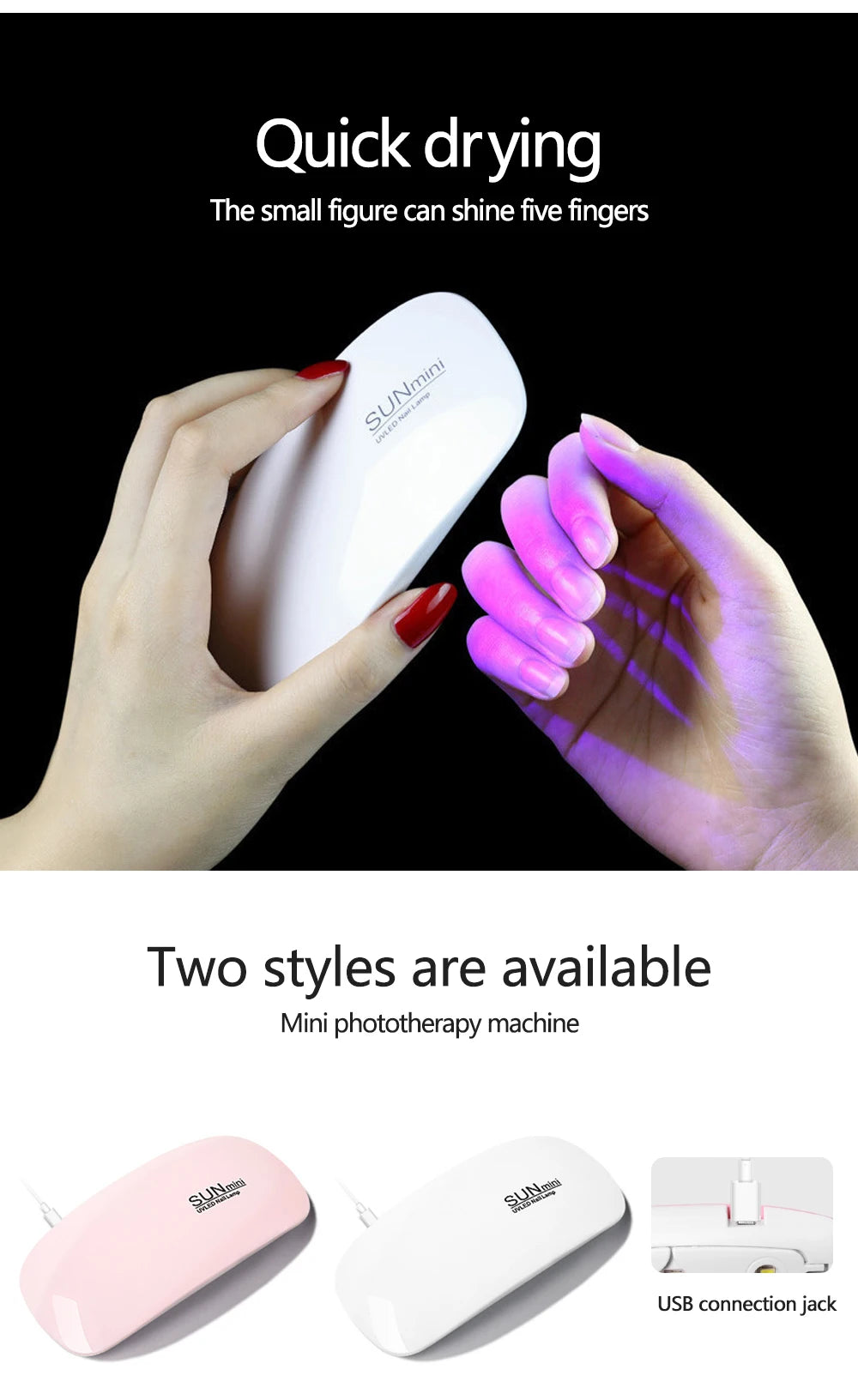 Opvouwbare Nagellamp 6W UV LED - Draagbare Gel Nagellak Droger