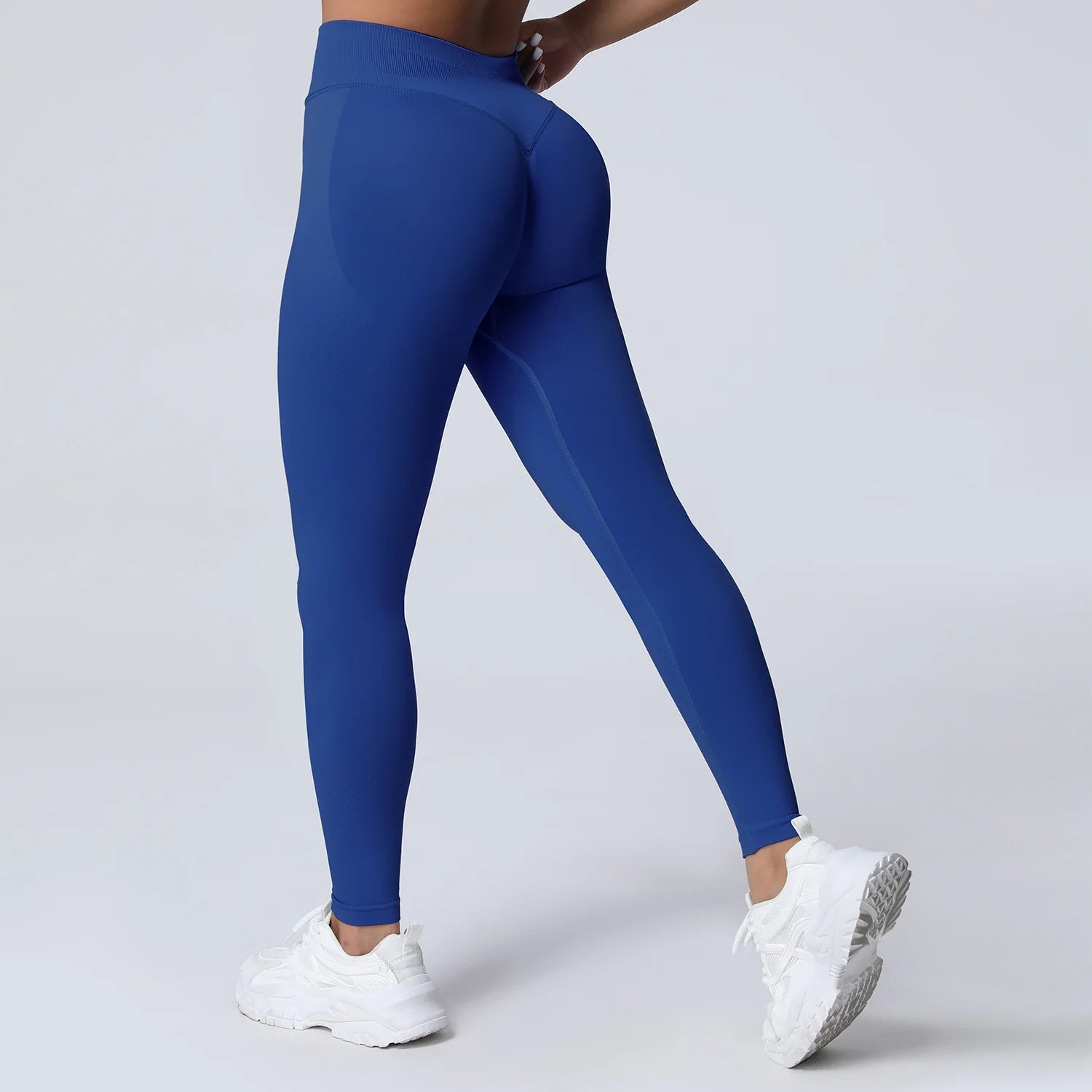 VEQKING Dames Yoga Legging - Scrunch Butt Naadloos - Hoge Taille Sportlegging Deep Sea