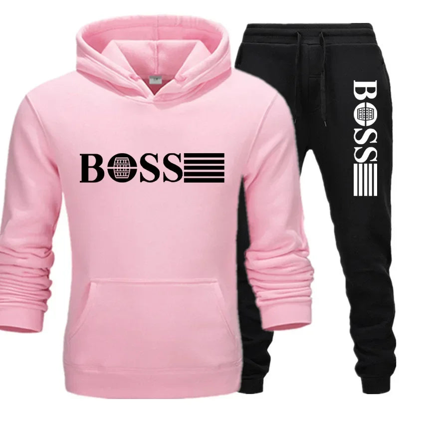 Two-piece fitness sets for autumn and winter, casual sportswear for men and women, and fashionable hooded sweatshirts Picture color 4