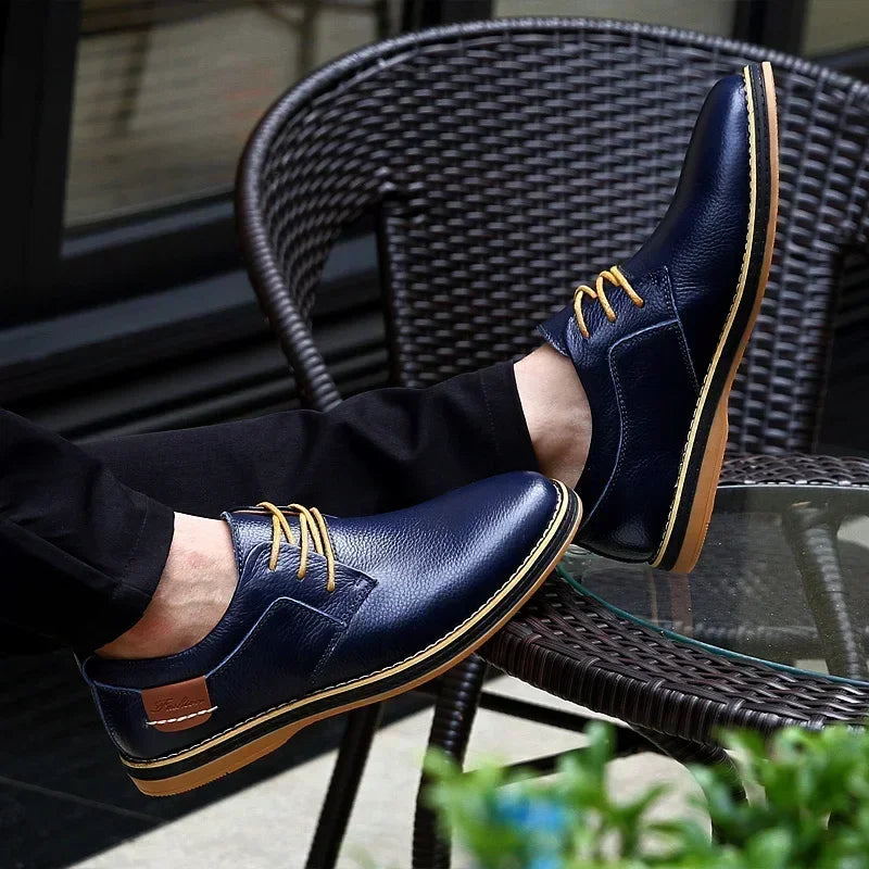 Men Oxfords Genuine Leather Dress Shoes Brogue Lace Up Italian Mens Casual Shoes Luxury Brand Moccasins Loafers Plus Size 38-48