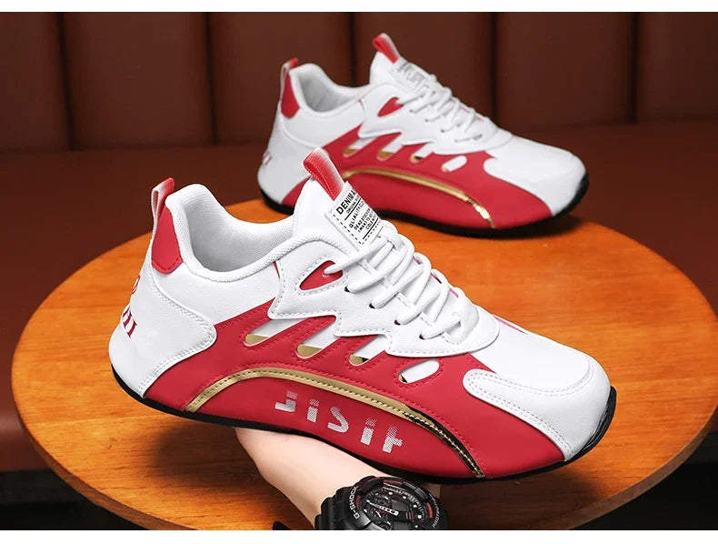Luxury Men's Sneakers High Quality Leather Casual Shoes for Men Fashion All-match Sport Shoes Platform Comfor Men Running Shoes