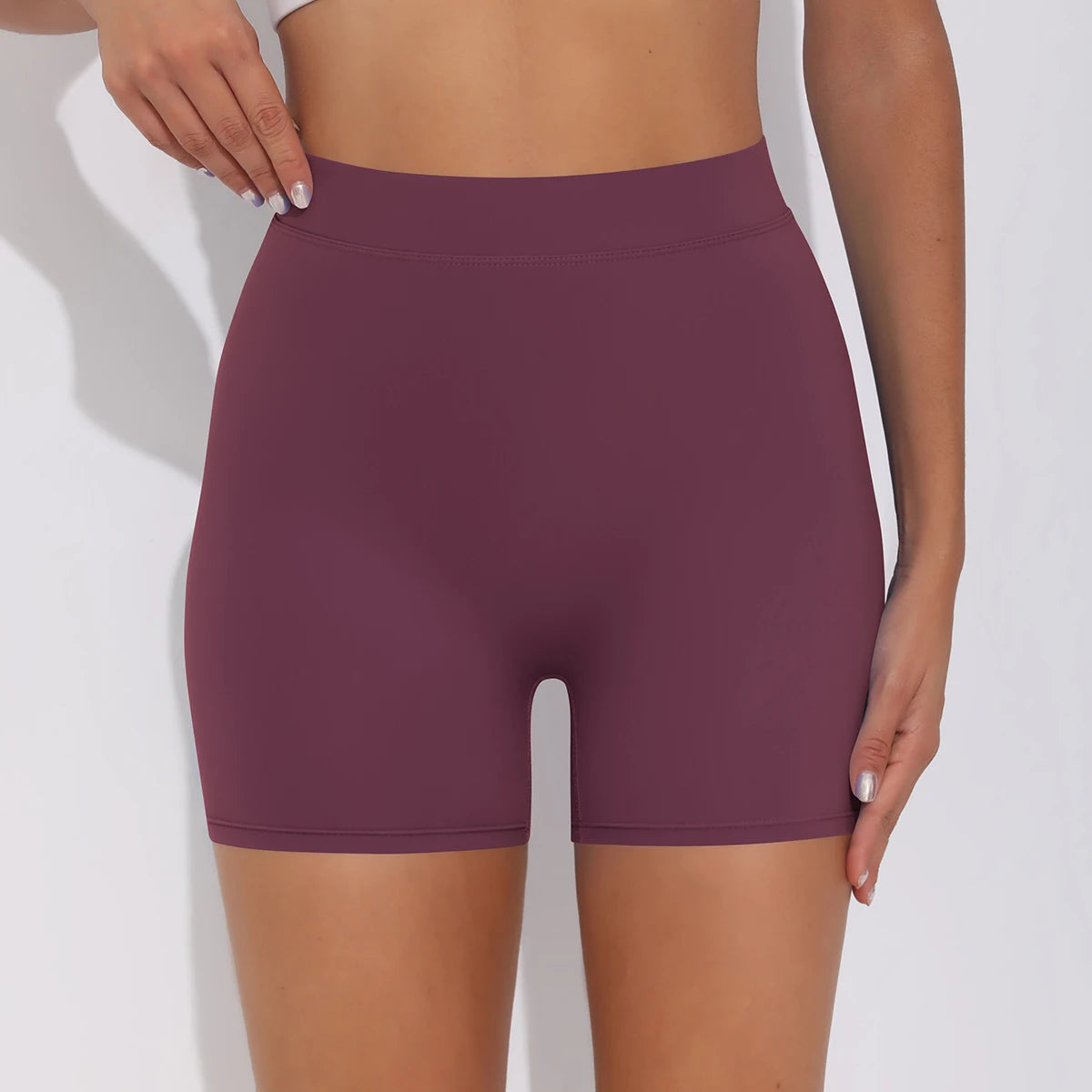 Women's Sexy Stretch Yoga Shorts With Hip Lifting And Abdominal Tightening Tight Fitness Wearing Running Pants Externally