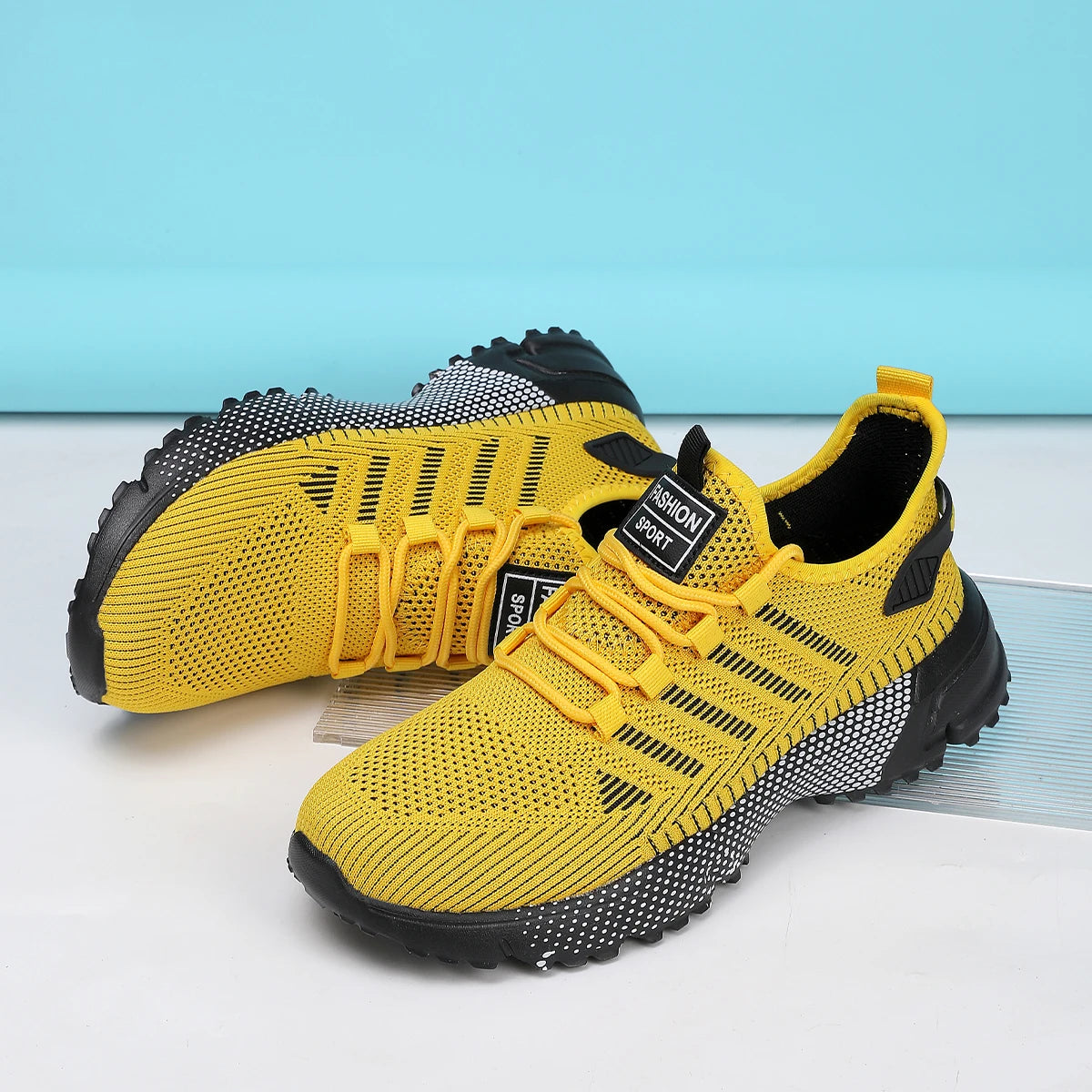 Running Shoes for Men, New Leather Casual Mesh Breathable Sports Shoes for Men for All Seasons