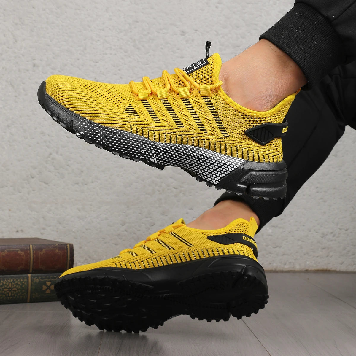 Running Shoes for Men, New Leather Casual Mesh Breathable Sports Shoes for Men for All Seasons