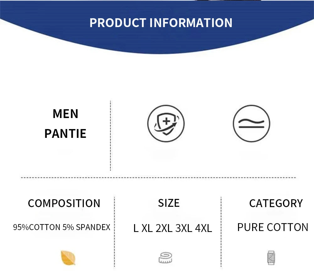 4/8PCS Men's Panties Pure Cotton Underwear Boxer Shorts Breathable Comfortable Plus Size Man Underpants Boxershorts Lot L-4XL