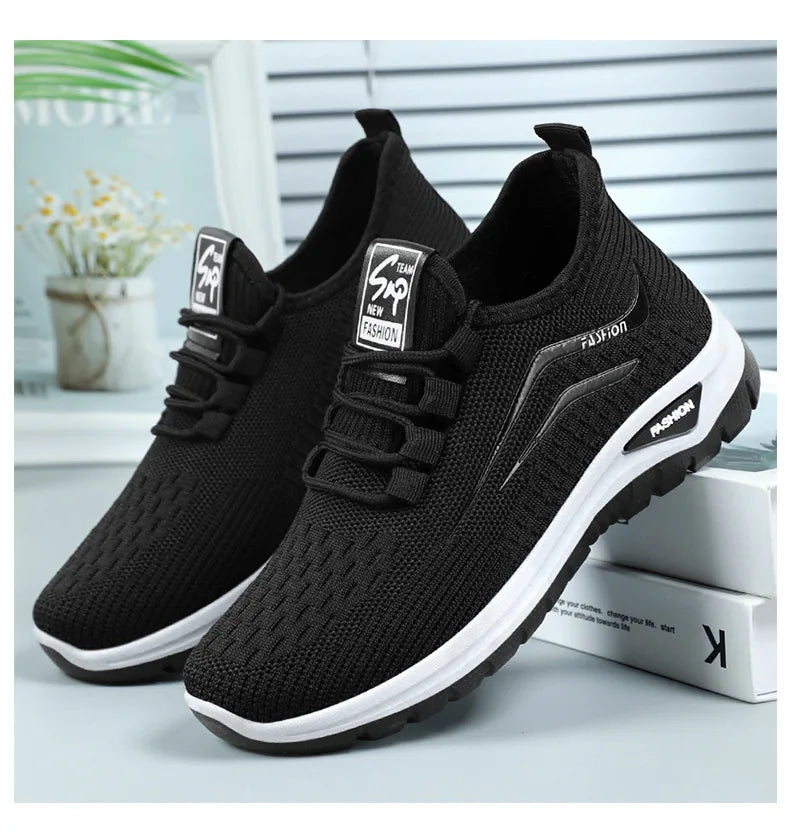 Autumn Women Casual Shoes Breathable Walking Mesh Lace Up Flat Shoes Sneakers Women Tenis Feminino Pink Zapatillas De Mujer