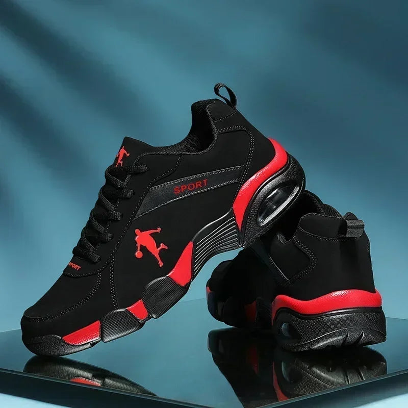 Mens Casual Sneakers Outdoors Walking Sport Men Shoes Linght Breathable Hardwearing Tennis Comfortable Luxury Tenis Sneaker Joan Black Red